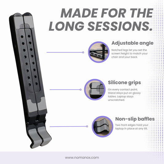 Nomanox Cooling Laptop Stand — Folds Flat. Stays Cool
