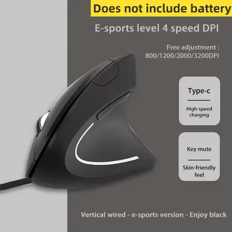 Nomanox Vertical Mouse — Quiet Click. Easy Wrist
