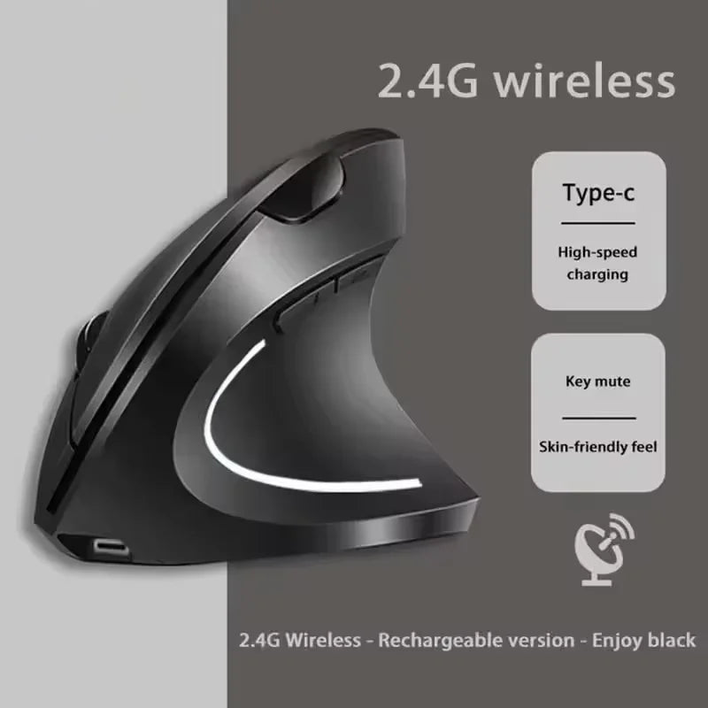 Nomanox Vertical Mouse — Quiet Click. Easy Wrist