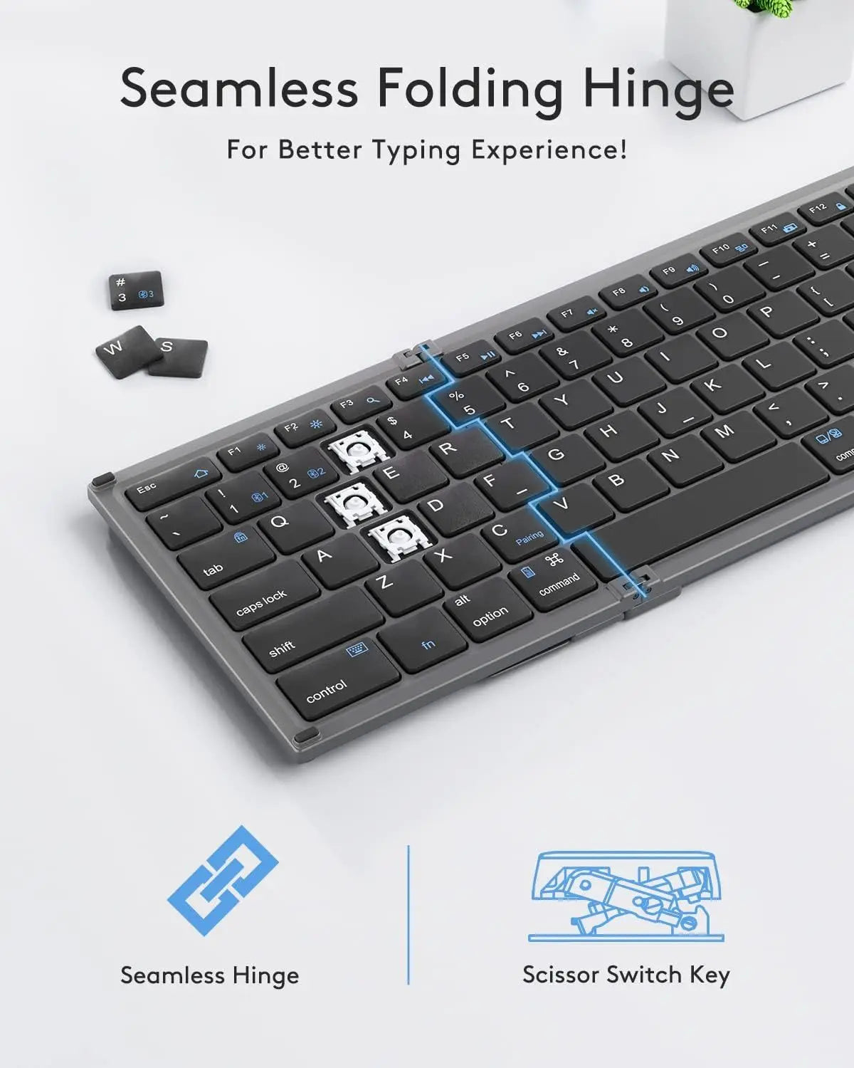 Nomanox Foldable Keyboard — Folds Flat. Types Real