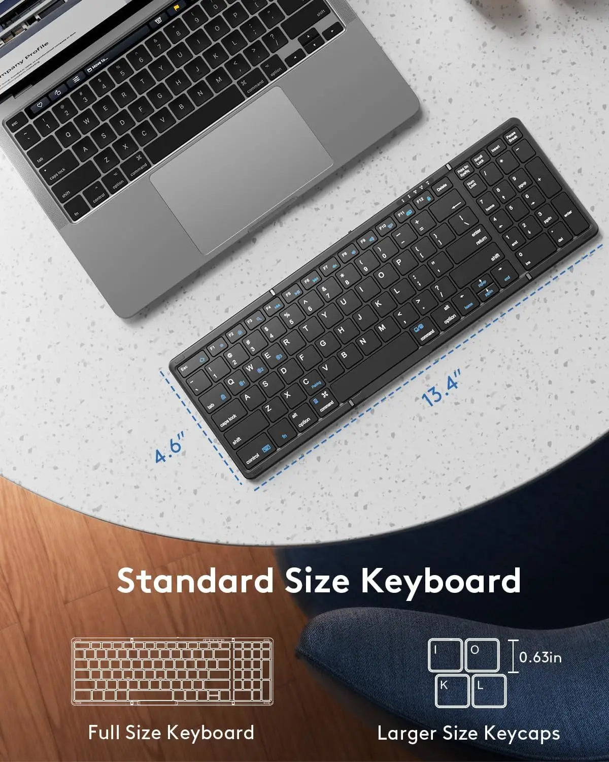 Nomanox Foldable Keyboard — Folds Flat. Types Real